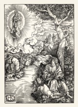 Vision of John on Patmos, Book of Revelation, by Hans von Kulmbach, 1516, facsimile of the 19th