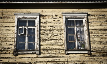 Old wall with windows