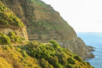 Chapman's Peak Drive at sunset, Cape Town, South Africa, Africa