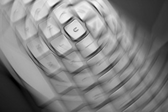 Crazy keyborad motion blurred keys as a disease metaphor