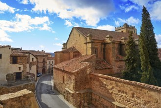 Mora de Rubielos village in Teruel Spain located on Gudar Javalambre Sierra