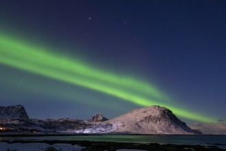 Northern Lights (Aurora borealis), Aurora Borealis, Lofoten, Norway, Europe