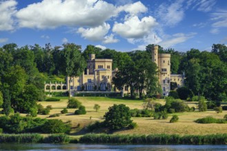 The Babelsberg Palace the summer residence of the German Emperor Wilhelm I.at blue sky