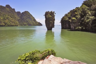The magnificent island of James Bond. Island-vase in shallow lagoon of the southern seas. Thailand