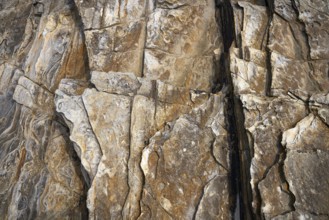 Slate stone texture in Playa las catedrales Ribadeo Galicia Spain