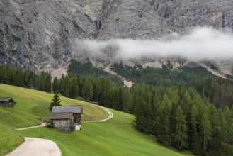 Hiking the Nature Park Fanes Sennes Prags in the Dolomite Alps, South Tirol in Italy