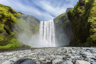 The Skógarfoss waterfall in southern Iceland