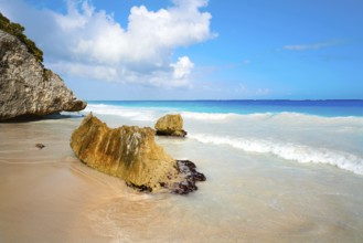 Tulum turquoise beach in Riviera Maya at Mayan