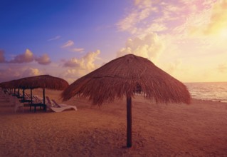Riviera Maya sunrise in Caribbean Mayan Mexico
