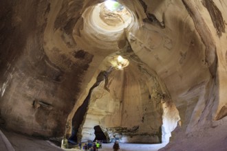 The famous underground park Beit Guvrin. Ancient caves for the extraction of building materials.