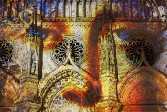 Spectacle at the cathedral of Orleans, Centre-Val de Loire, France, Europe
