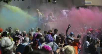 The traditional powder festival is an integral part of the carnival on La Palma, ESP, Spain, Canary