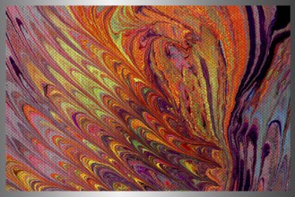 Traditional Ottoman Turkish abstract marbling art patterns as background