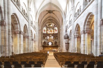 Basel, Switzerland, October 24, 2016 : Interior view of the Basel Cathedral, Europe