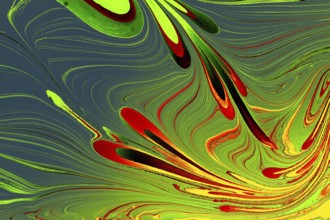 Abstract marbling floral pattern for fabric, tile design. background texture