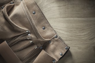Leather tool belt Wooden board