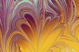 Abstract marbling floral pattern for fabric, tile design. background texture