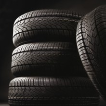 close up of four wheels