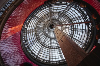 Melbourne, Australia, December 18, 2020: Busy Melbourne Central and Shot Tower with Christmas
