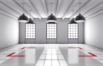 3D rendering of a studio background