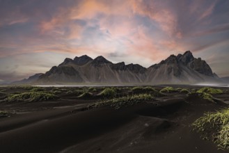 Vestrahorn, Iceland, grass, mountains, Europe