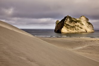 Farewell Spit New Zealand beach Rock haystacks