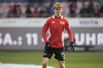 Football match, Tom ROTHE 1.FC Union Berlin warming up in front of the game, Voith-Arena,