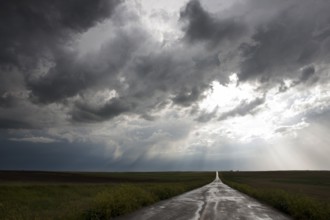 Storm Clouds Prairie Sky Canada Ominous danger