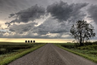 Storm Clouds Prairie Sky Canada Ominous danger