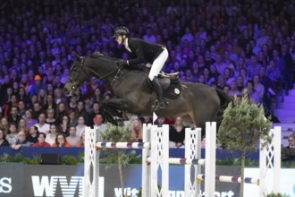 Michael Duffy of Ireland competes in 1.60m FEI Jumping World Cup at Jumping Amsterdam in Amsterdam,