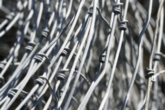 Old wire mesh, fence wire, metal structure closeup