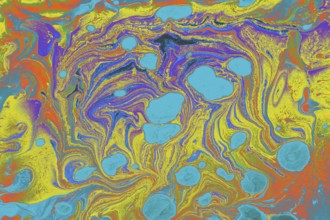 Ebru marble effect pattern design for print
