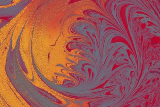 Abstract marbling floral pattern for fabric, tile design. background texture