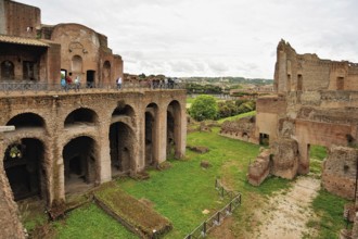 A picture of monuments of the Palatine hill