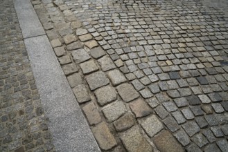 Granite cobblestone pavement in Germany street outdoor