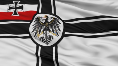 War Ensign Of Germany 1903 1918 Flag, Closeup View