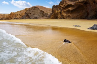 Fuerteventura La Pared beach at Canary Islands Pajara of Spain