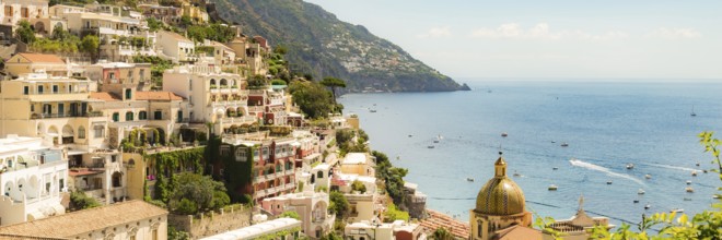 Amalfi Coast, Mediterranean Sea, Italy. Website Banner