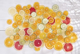 Presenting a blend of citrus slices of different types