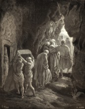 Burial of Sarah at Machpelah, woodcut by Gustave Doré
