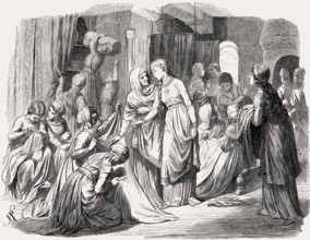 Kriemhild at her Burgundian court, Worms