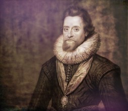 James VI and I, James Charles Stuart, 1566 – 1625, King of England, Scotland and Ireland, digitally