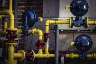 Gas meter and piping. Shooting Location: Toronto