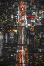 Night traffic image. Shooting Location: Yokohama-city kanagawa prefecture