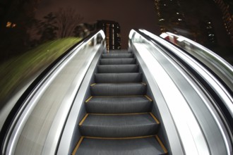 Escalator image. Shooting Location: Tokyo metropolitan area