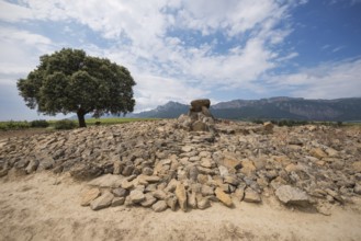 Megalithic Dolmen Chabola de la Hechicera, in La Guardia, Basque Country, Spain, Europe