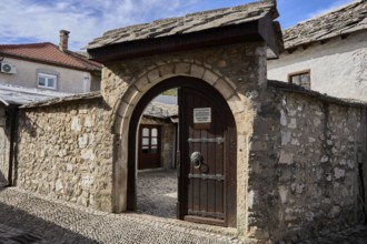 Tor tor to the courtyard of Biscevica Kuc, the Turkish house, historic Ottoman house and museum,