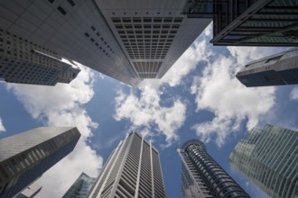 20.08.2016, Singapore, Republic of Singapore, Asia, A view of Singapore's skyscrapers in the
