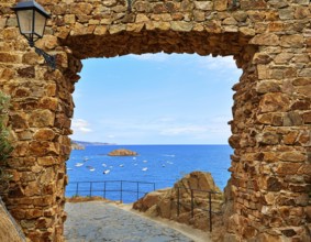 Tossa de Mar castle in Costa Brava of Catalonia Spain