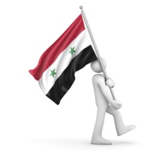 Flag of Syria, This is a computer generated and 3d rendered picture